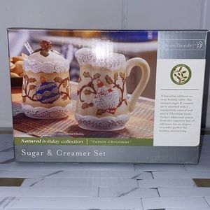 Christmas sugar and creamer set